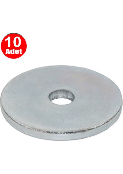 55MM Büyük Kalın Demir Pul Galvanizli Şase Vida Civata Pulu -10 Adet