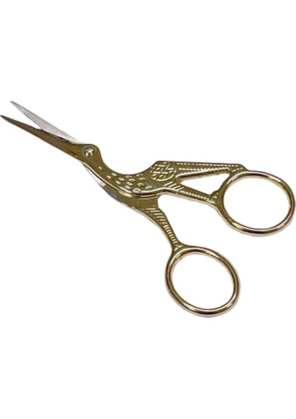 Leylek Motifli Dikiş Nakış Davet Açılış Kurdele Makası MK-DKSM02