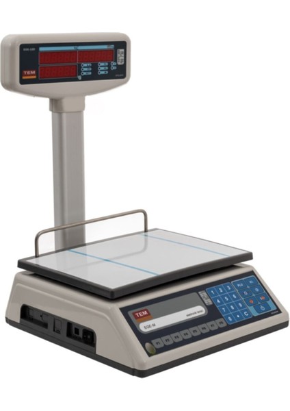 Ege-T Onaylı Fiyat Hesaplamalı Terazi 30 kg Gri Plastik Yok fiyatları