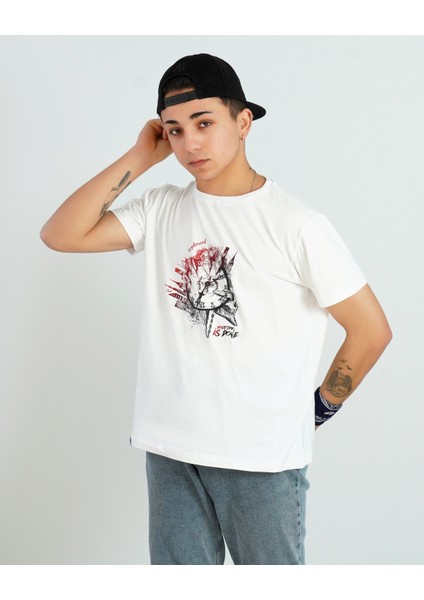 Your Time Is Done Baskılı Oversize Beyaz Tişört fiyatları