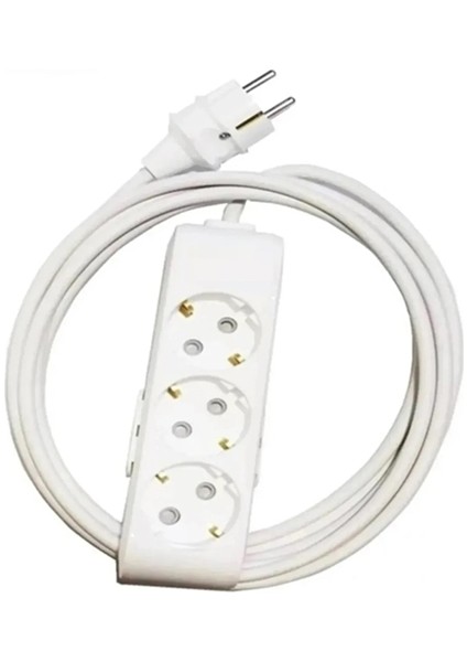 Multi-Let 3'lü 8 Metre Topraklı Çocuk Korumalı Kablolu Grup Priz
