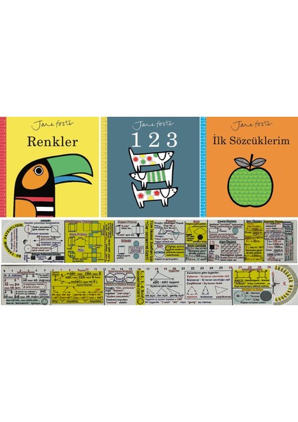 Renkler - 1 2 3 - İlk Sözcüklerim (Ciltli) 3 Kitap - Jane Foster - Matematik Öğreten Ayraç