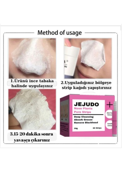 Burun Temizleme Macunu Burun Bandı Giderici 60 Kullanımlık Maske 30 Gr/60 Strips