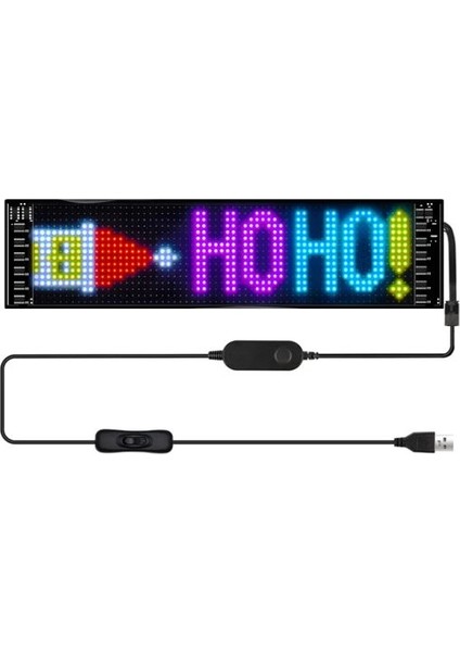 Powermaster PM-23823 12X98CM Oto Rgb Kayan Yazı LED Tabela Araç Arka Içi Cam Yazı Panosu