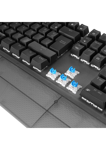 Carbon Full Rgb Aydınlatmalı Mekanik Bilek Destekli Blue Switch Antıghosting Gaming Oyuncu Klavyesi