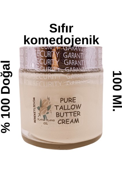 Pure Tallow Butter Cream Donyağı Kremi (Don yağı kremi) Ylang Ylang 100 ml