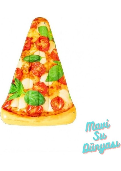 Turuncu Pizza Dilimli Deniz Yatağı 188 cm x 130 cm - Mavi Su Dünyası Pompa Dahil Değildir