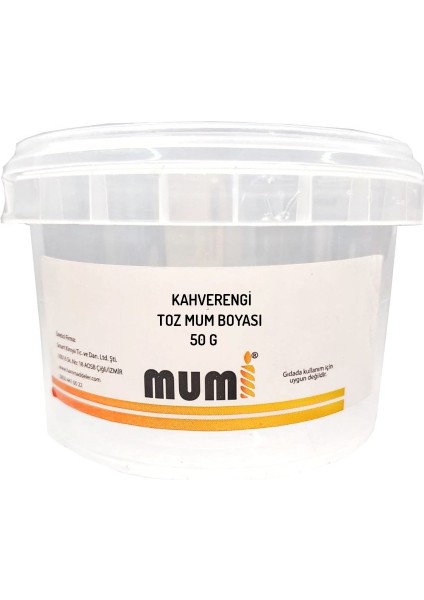 Toz Mum Boyası Kahverengi 50 G