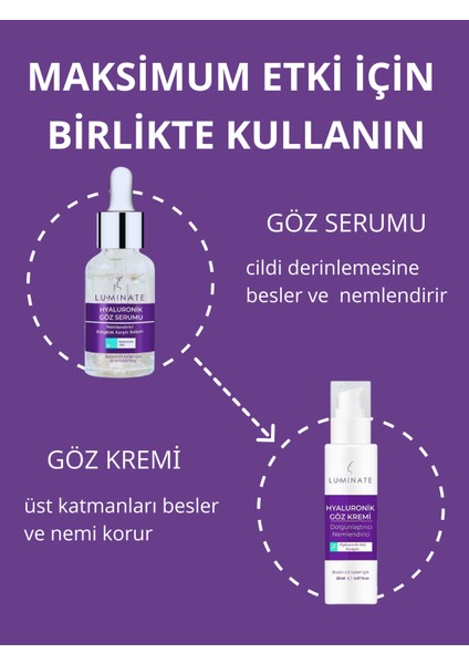 Göz Altı Kremi Hyaluronik Asit Peptit Kolajen Anti-Age Dolgunlaştırıcı Göz Çevresi Nemlendirici Yaşlanma Karşıtı 20 ml