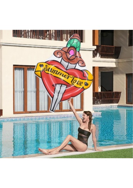 Pompa Dahil Değildir 43265 Yatak Tattoo Şekıl 198CM x 137CM Çok Renkli fiyatları
