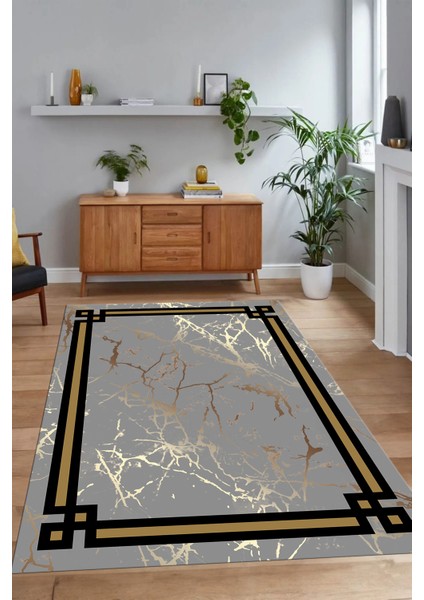 Dijital Baskılı Kaymaz Taban Yıkanabilir Mermer Yolluk Mutfak Salon Halısı, N-Mermer-07-Gri, indirimleri