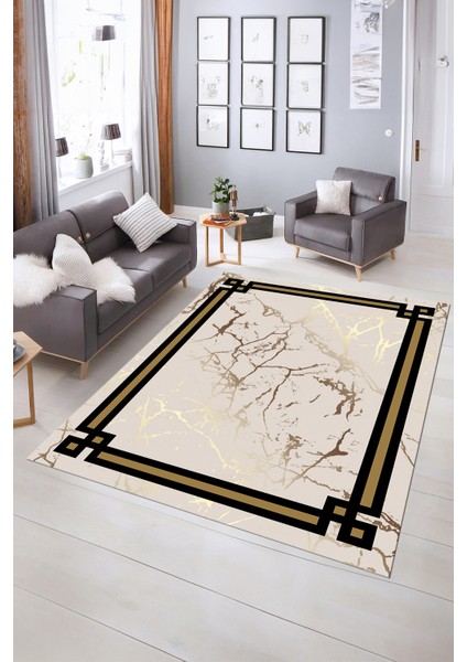 Dijital Baskılı Kaymaz Taban Yıkanabilir Mermer Yolluk Mutfak Salon Halısı, N-Mermer-07-Krem, fiyatları