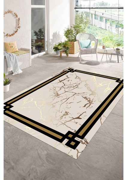 Dijital Baskılı Kaymaz Taban Yıkanabilir Mermer Yolluk Mutfak Salon Halısı, N-Mermer-07-Krem, modelleri