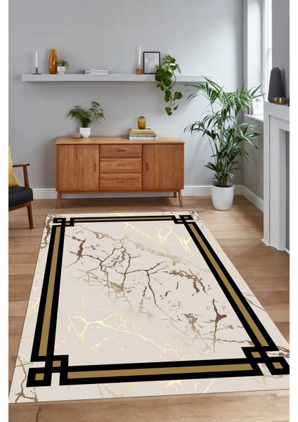 Dijital Baskılı Kaymaz Taban Yıkanabilir Mermer Yolluk Mutfak Salon Halısı, N-Mermer-07-Krem, indirimleri