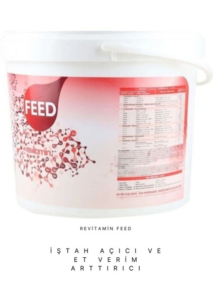 Revitamin Feed Bagışıklık Sistem Düzenleyici Iştah Acıcı Yem Katkı Kova - Kraft indirimleri