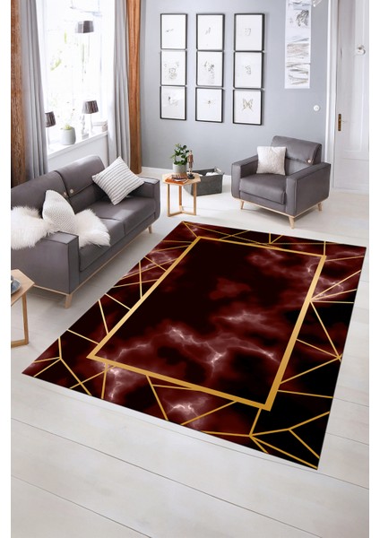 Dijital Baskılı Kaymaz Taban Yıkanabilir Mermer Yolluk Mutfak Salon Halısı, N-Mermer-24-Bordo, fiyatları