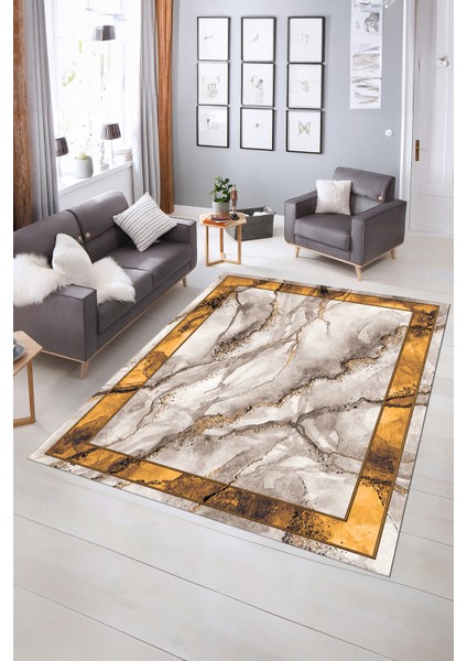 Dijital Baskılı Kaymaz Taban Yıkanabilir Mermer Yolluk Mutfak Salon Halısı, N-Mermer-03-Kahve, fiyatları