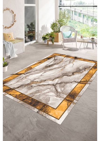 Dijital Baskılı Kaymaz Taban Yıkanabilir Mermer Yolluk Mutfak Salon Halısı, N-Mermer-03-Kahve, modelleri