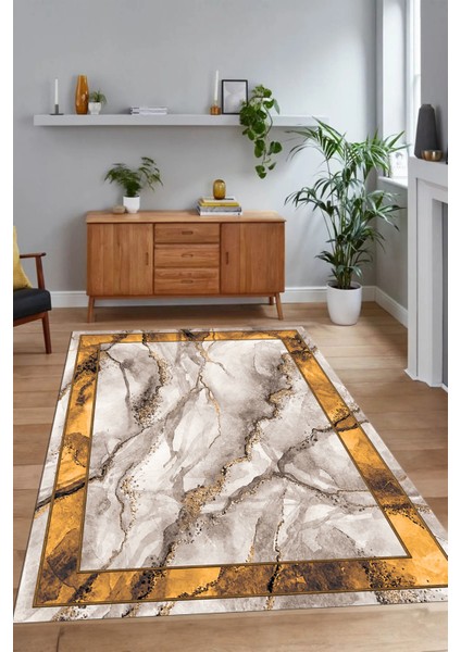 Dijital Baskılı Kaymaz Taban Yıkanabilir Mermer Yolluk Mutfak Salon Halısı, N-Mermer-03-Kahve, indirimleri