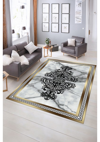 Dijital Baskılı Kaymaz Taban Yıkanabilir Mermer Yolluk Mutfak Salon Halısı, N-Mermer-09-Gold, fiyatları