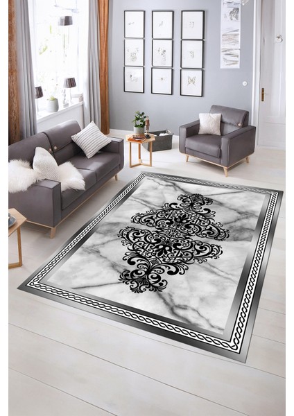 Dijital Baskılı Kaymaz Taban Yıkanabilir Mermer Yolluk Mutfak Salon Halısı, N-Mermer-09-Gri, fiyatları