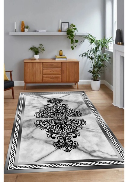 Dijital Baskılı Kaymaz Taban Yıkanabilir Mermer Yolluk Mutfak Salon Halısı, N-Mermer-09-Gri, indirimleri