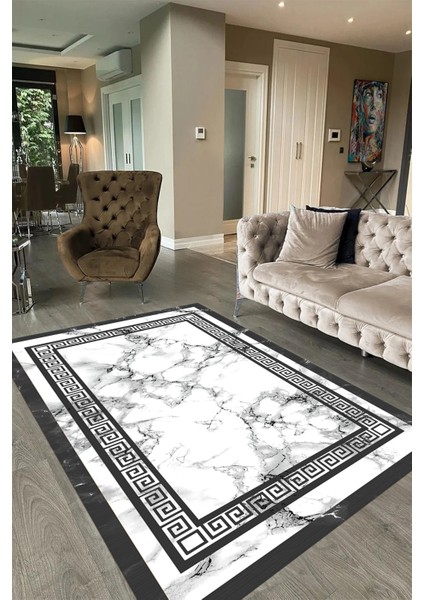 Dijital Baskılı Kaymaz Taban Yıkanabilir Mermer Yolluk Mutfak Salon Halısı, N-Mermer-21-Gri, fırsatları