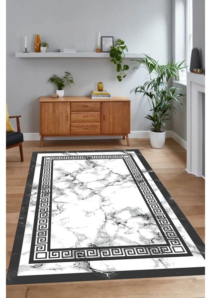 Dijital Baskılı Kaymaz Taban Yıkanabilir Mermer Yolluk Mutfak Salon Halısı, N-Mermer-21-Gri, indirimleri