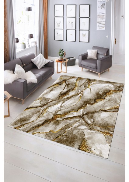 Dijital Baskılı Kaymaz Taban Yıkanabilir Mermer Yolluk Mutfak Salon Halısı, N-Mermer-02-Kahve, fiyatları