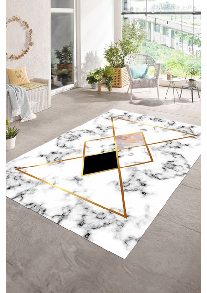 Dijital Baskılı Kaymaz Taban Yıkanabilir Mermer Yolluk Mutfak Salon Halısı, N-Mermer-20-Beyaz, modelleri