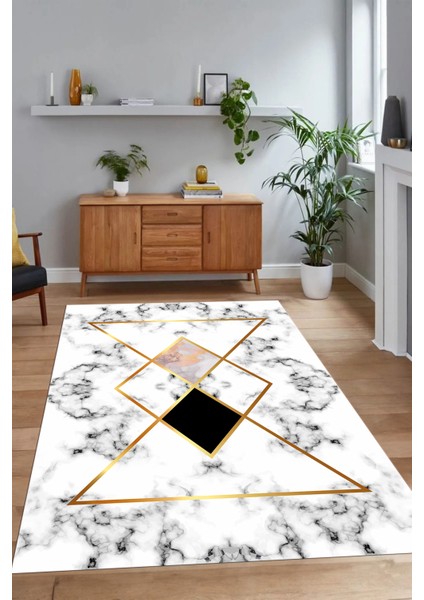 Dijital Baskılı Kaymaz Taban Yıkanabilir Mermer Yolluk Mutfak Salon Halısı, N-Mermer-20-Beyaz, indirimleri