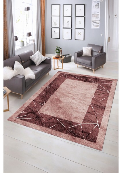 Dijital Baskılı Kaymaz Taban Yıkanabilir Mermer Yolluk Mutfak Salon Halısı, N-Mermer-13-Bordo, fiyatları
