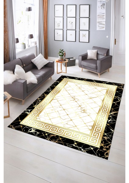 Dijital Baskılı Kaymaz Taban Yıkanabilir Mermer Yolluk Mutfak Salon Halısı, N-Mermer-18-Gold, fiyatları