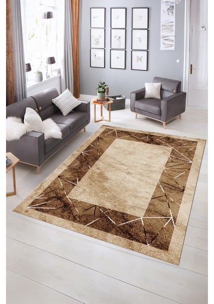 Dijital Baskılı Kaymaz Taban Yıkanabilir Mermer Yolluk Mutfak Salon Halısı, N-Mermer-13-Kahve, fiyatları
