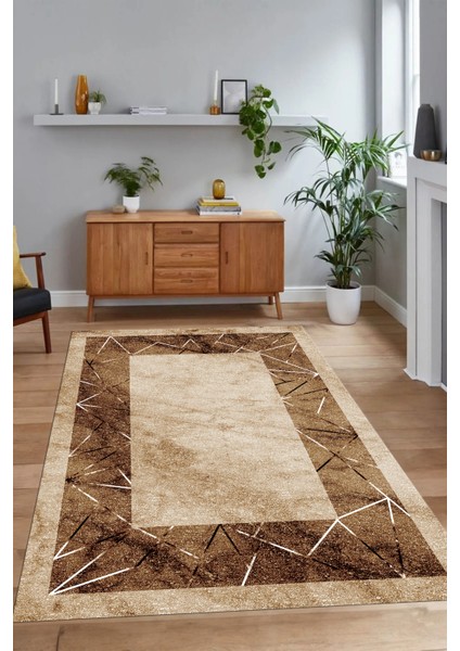 Dijital Baskılı Kaymaz Taban Yıkanabilir Mermer Yolluk Mutfak Salon Halısı, N-Mermer-13-Kahve, indirimleri