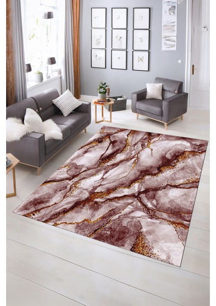 Dijital Baskılı Kaymaz Taban Yıkanabilir Mermer Yolluk Mutfak Salon Halısı, N-Mermer-02-Bordo, fiyatları