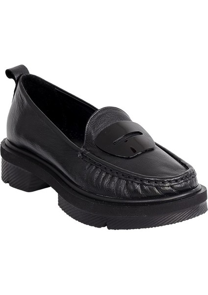 D24YA-850 Kadın Deri Loafer Ayakkabı