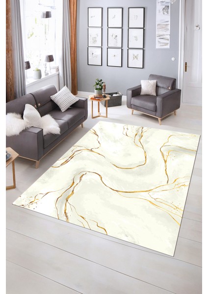 Dijital Baskılı Kaymaz Taban Yıkanabilir Mermer Yolluk Mutfak Salon Halısı, N-Mermer-29-Krem, fiyatları