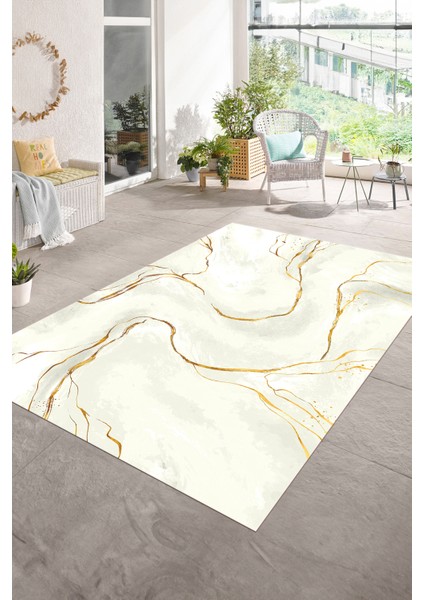 Dijital Baskılı Kaymaz Taban Yıkanabilir Mermer Yolluk Mutfak Salon Halısı, N-Mermer-29-Krem, modelleri