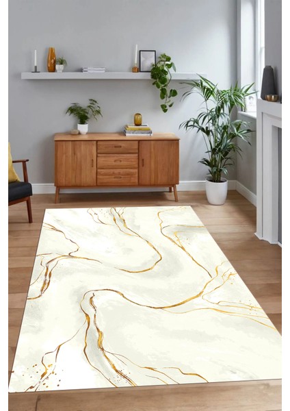 Dijital Baskılı Kaymaz Taban Yıkanabilir Mermer Yolluk Mutfak Salon Halısı, N-Mermer-29-Krem, indirimleri