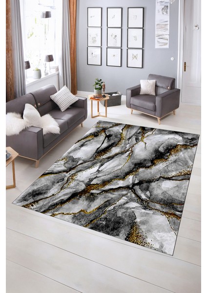 Dijital Baskılı Kaymaz Taban Yıkanabilir Mermer Yolluk Mutfak Salon Halısı, N-Mermer-02-Siyah, fiyatları