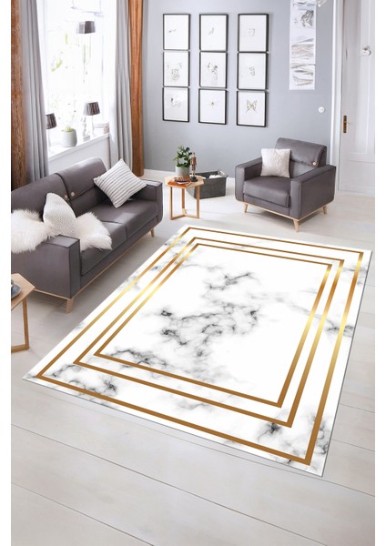 Dijital Baskılı Kaymaz Taban Yıkanabilir Mermer Yolluk Mutfak Salon Halısı, N-Mermer-05-Gold, fiyatları