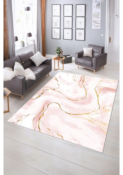 Dijital Baskılı Kaymaz Taban Yıkanabilir Mermer Yolluk Mutfak Salon Halısı, N-Mermer-29-Pembe, fiyatları