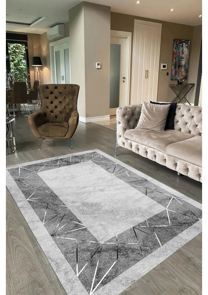 Dijital Baskılı Kaymaz Taban Yıkanabilir Mermer Yolluk Mutfak Salon Halısı, N-Mermer-13-Gri, fırsatları