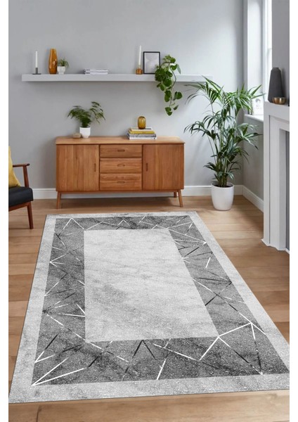 Dijital Baskılı Kaymaz Taban Yıkanabilir Mermer Yolluk Mutfak Salon Halısı, N-Mermer-13-Gri, indirimleri