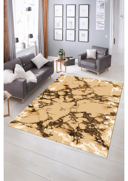 Dijital Baskılı Kaymaz Taban Yıkanabilir Mermer Yolluk Mutfak Salon Halısı, N-Mermer-30-Kahve, fiyatları