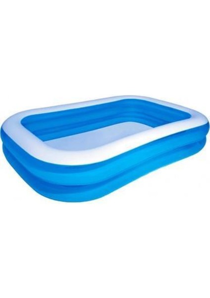 Pompa Dahil Değildir Bestway 12819 Büyük Boy Dikdörtgen Şişme Aile Havuzu 211X132X46CM Mavi Dikdört