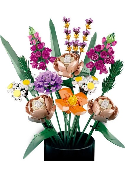 Çiçek Buketi Icons Botanical Yapboz Puzzle Benzersiz Bir Hediye Buketi ve Yaratıcı Proje