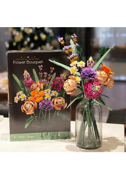 Çiçek Buketi Icons Botanical Yapboz Puzzle Benzersiz Bir Hediye Buketi ve Yaratıcı Proje