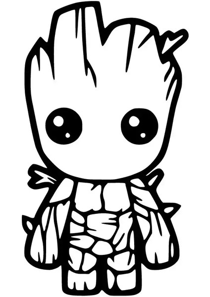 Groot Sticker (Oto-Motor-Laptop-Duvar-Dekor) 30 x 54 cm